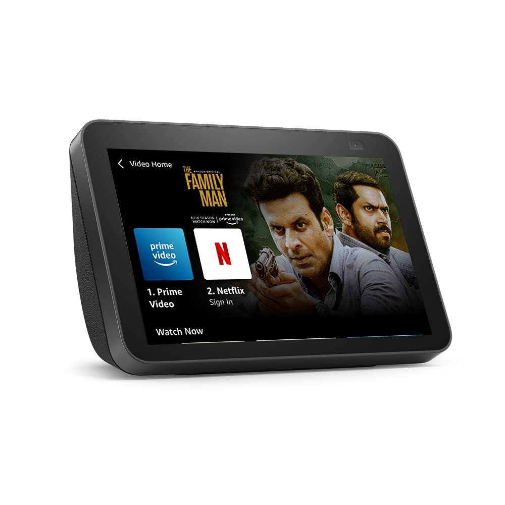 Echo Show 8 (2nd Gen, 2021 release)- Smart speaker with 8" HD screen, stereo sound & hands-free entertainment with Alexa