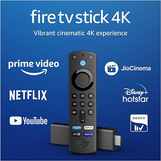 Fire TV Stick 4K with all-new Alexa Voice Remote (includes TV and app controls), Dolby Vision