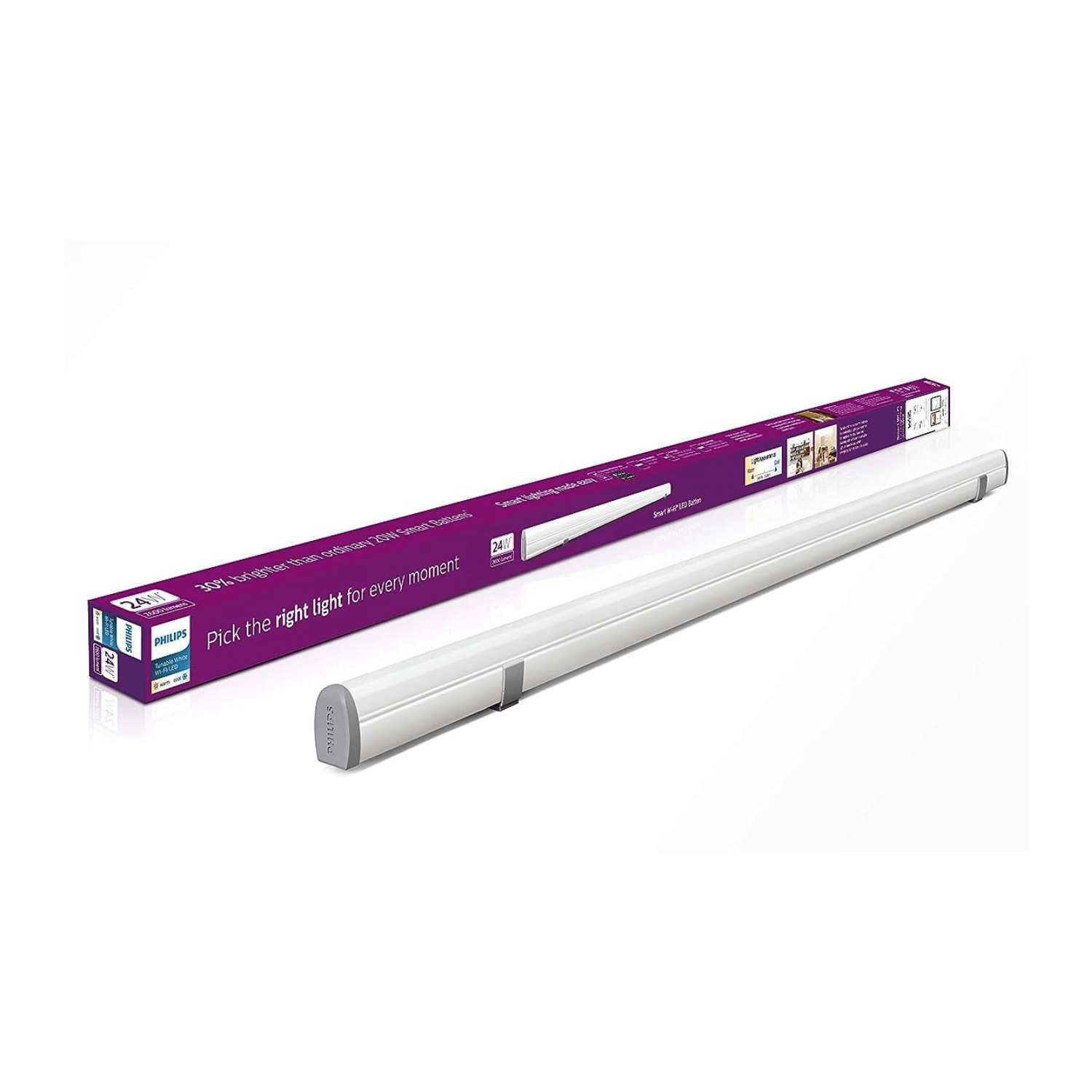 Philips Smart Wi-Fi LED Batten 24W WiZ Connected Tube Light (Tunable White + Dimmable)