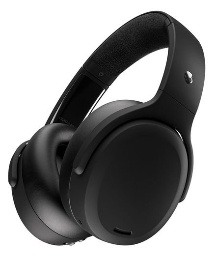 Skullcandy Crusher ANC 2 Over Ear Noise Cancelling Wireless Headphones with Sensory Bass 50 Hr Battery Skull iQ Alexa Enabled Microphone Works with Bluetooth Devices - Black