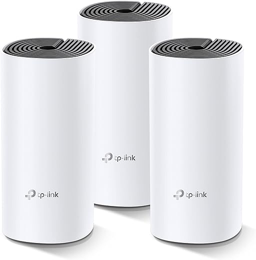 TP-Link Deco M4 Whole Home Mesh Wi-Fi System, Seamless Roaming and Speedy (AC1200), Work with Amazon Echo/Alexa, Router and Wi-Fi Booster, Parent Control Router, Pack of 3