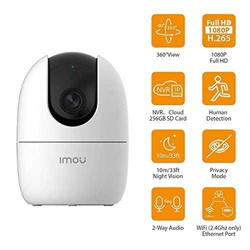 Imou 360° 1080P Full HD Security Camera, Human Detection, Motion Tracking, 2-Way Audio, Night Vision, Dome Camera with WiFi & Ethernet Connection, Alexa Google Assistant, Up to 256GB SD Card Support 1 1701851298 271 Imou 360° 1080P Full HD Security Camera Human Detection Motion