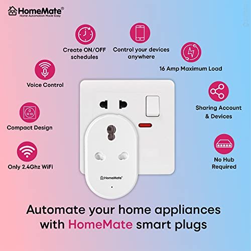1702283685 6 HomeMate WiFi Smart Plug Socket 16A Pack of 1 With