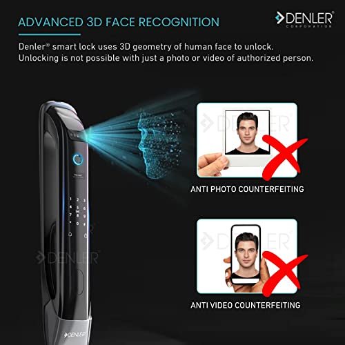 1702629534 352 Denler DL04 Smart Lock Digital Door Lock with 3D Face