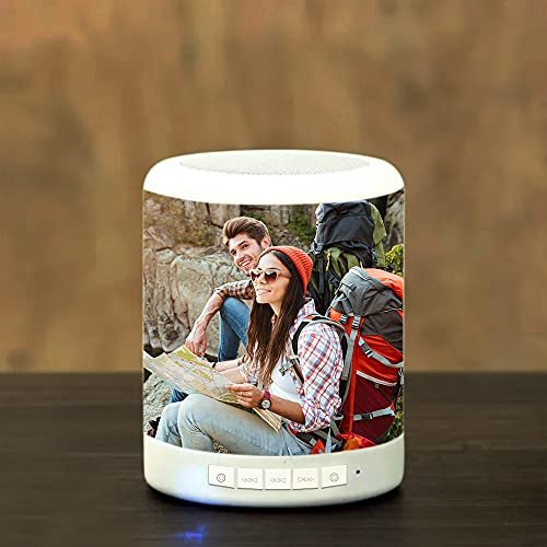 Print Photo Personalized Gift Smart Touch Mood Lamp Bluetooth Speaker, USB Rechargeable
