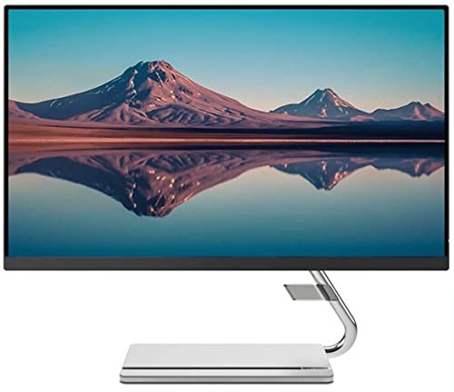 Lenovo Q-Series 24 Inch (60.5Cm) 1920x1080 Pixels FHD IPS Monitor | Height Adjustment, 2X3W Speakers, 75Hz, AMD FreeSync, HDMI, DP, Smart Display Customization, Raven Black