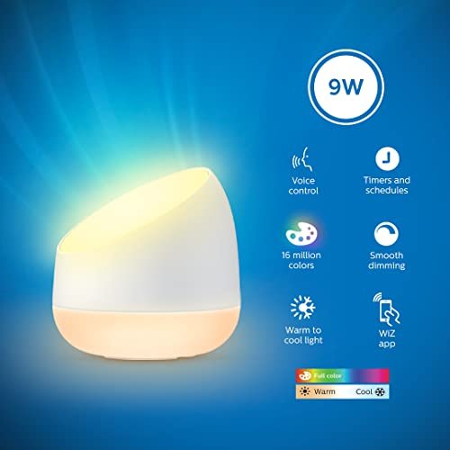 1703494185 905 PHILIPS Wiz Connected Squire Multicolor Bedside Light for Home