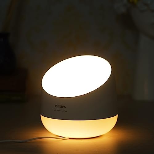 PHILIPS Wiz Connected Squire Multicolor Bedside Light for Home | PHILIPS Wiz Connected Squire Multicolor Bedside Light for Home | Color Changing Wi-Fi Table Lamp | 9-Watt, 16 Million Colors