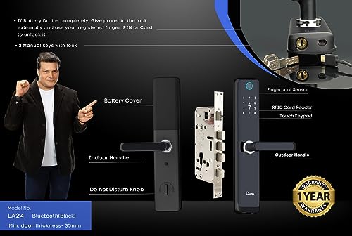 1704099374 871 LAVNA LA24 Smart Door Lock with Bluetooth Mobile App Fingerprint