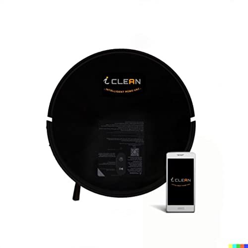 I clean T100 PRO - Black Wet and Dry Intelligent Robotic Vacuum Cleaner (Smart App Enabled, Compatible with Google Assistant & Alexa)
