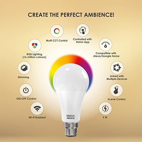 1705309758 215 Polycab Hohm RGB Smart Bulb 9 Watt Wi Fi Enabled App