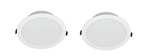 PHILIPS 10-Watt Smart Wi-Fi LED Ceiling Lamp Downlighter WiZ Connected (Shades of White + Dimmable + Pre-Set Modes) (Compatible with Amazon Alexa and Google Assistant) (Pack of 2) Visit The Phil