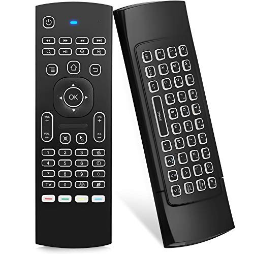 Microware Air Mouse Remote with Keyboard 2.4G Mx3 Mini Wireless Microware Air Mouse Remote with Keyboard 2.4G Mx3 Mini Wireless Keyboard Mouse, Infrared Double-Faced Remote Air Control for Android Smart TV Box G Q Box Xbox 360 Gaming Player