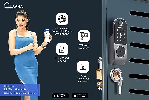 1707644336 426 LAVNA LE50 Smart Electronic Metal Door Lock with Bluetooth Mobile