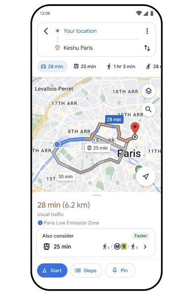 Google Maps and Search updates highlight sustainable ways to travel Google is starting to show low-carbon alternatives for those traveling using Google Maps.