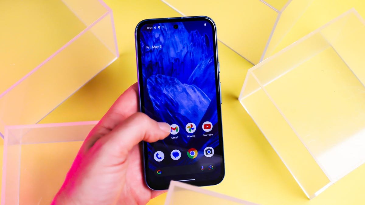 Google Pixel 8A Review: A Clear Choice Over the Pixel 8 6 The Pixel 8A being held in someone's hand