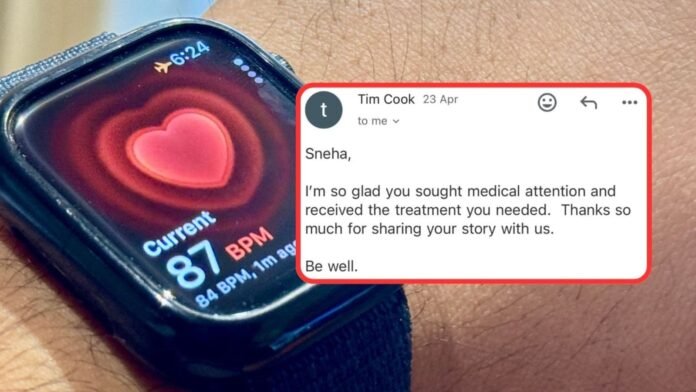 Apple Watch 7 saved my life: Delhi-based researcher emails Apple Apple Watch 7 saved my life: Delhi-based researcher emails Apple CEO; Tim Cook responds