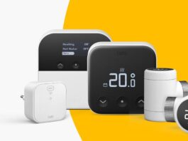 Product family image showing the Wireless Temperature Sensor X, Heat Pump Optimizer X, Thermostat X, and two Smart Radiator Thermostat X
