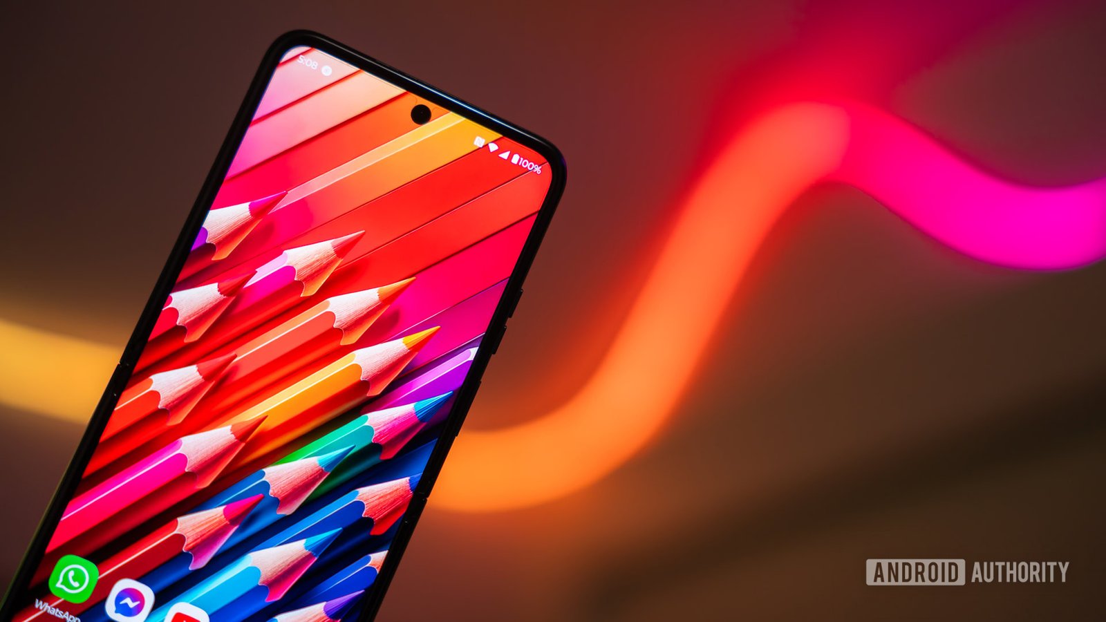 Gradient wallpaper on smartphone