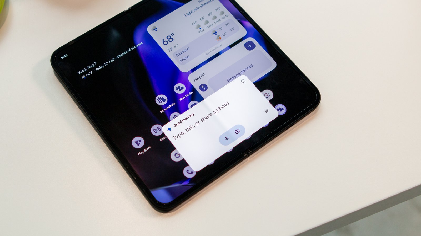 Gemini window prompt on Pixel 9 Pro Fold