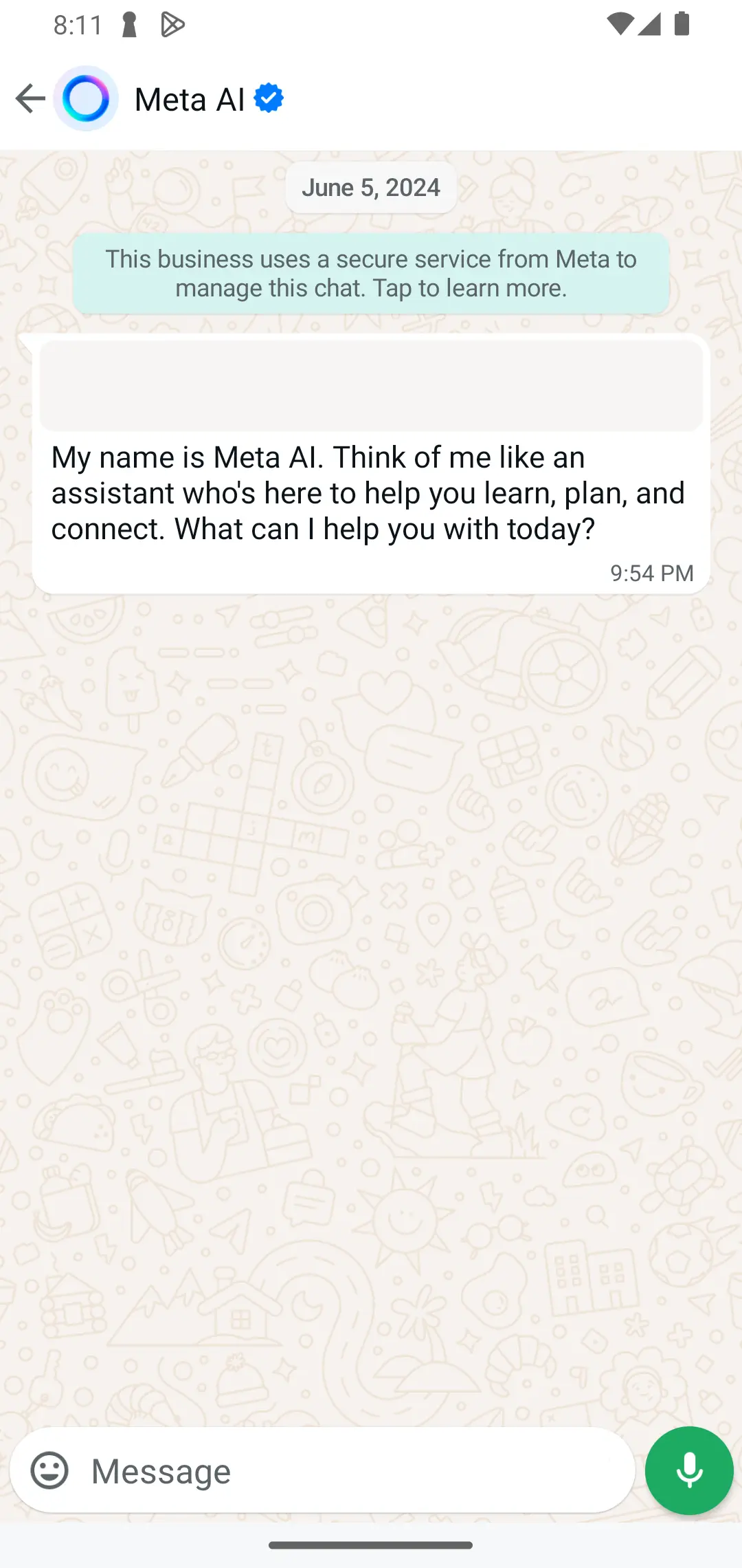 WA SEND VOICE MESSAGE FEATURE META AI CHAT ANDROID