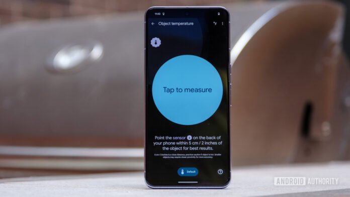 google pixel 8 pro temperature app