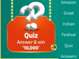 Amazon Great Indian Festival Quiz Answers: Win ₹10,000 Amazon Pay Balance