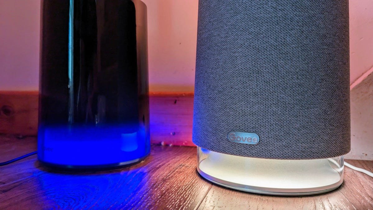 The base of the Govee Floor Lamp Pro and Lamp 2