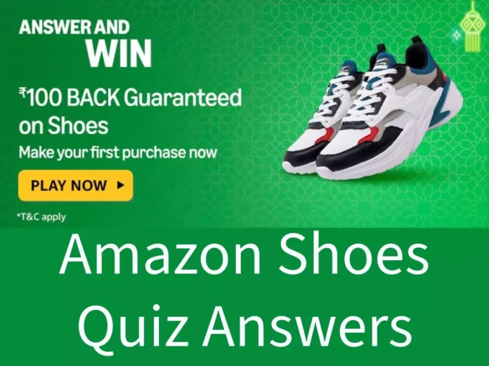 Amazon Shoes Quiz: Great Indian festival sale starts early for Amazon Shoes Quiz Answers: Win Get Flat ₹100 Back on shoes on minimum Order ₹150/-