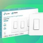 Kasa Smart Light Switch KS200P3 on a colorful background