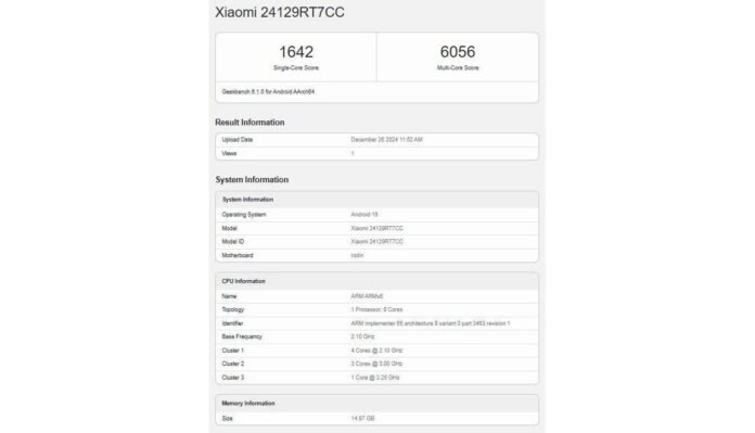 Redmi Turbo 4 / Poco X7 Pro benchmarked with new Redmi Turbo 4 / Poco X7 Pro benchmarked with new Dimensity 8400 chipset