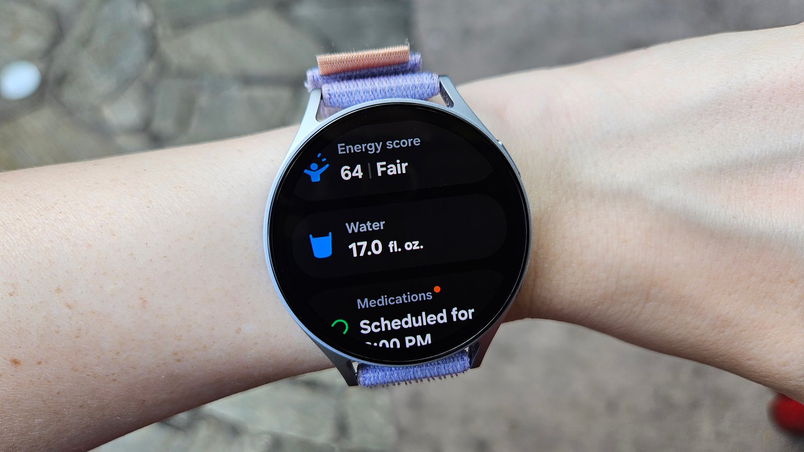 What we think from Android & Wear OS smartwatches in 2025 2 The Samsung Galaxy Watch 7 showing water monitoring and energy scores in Samsung Health