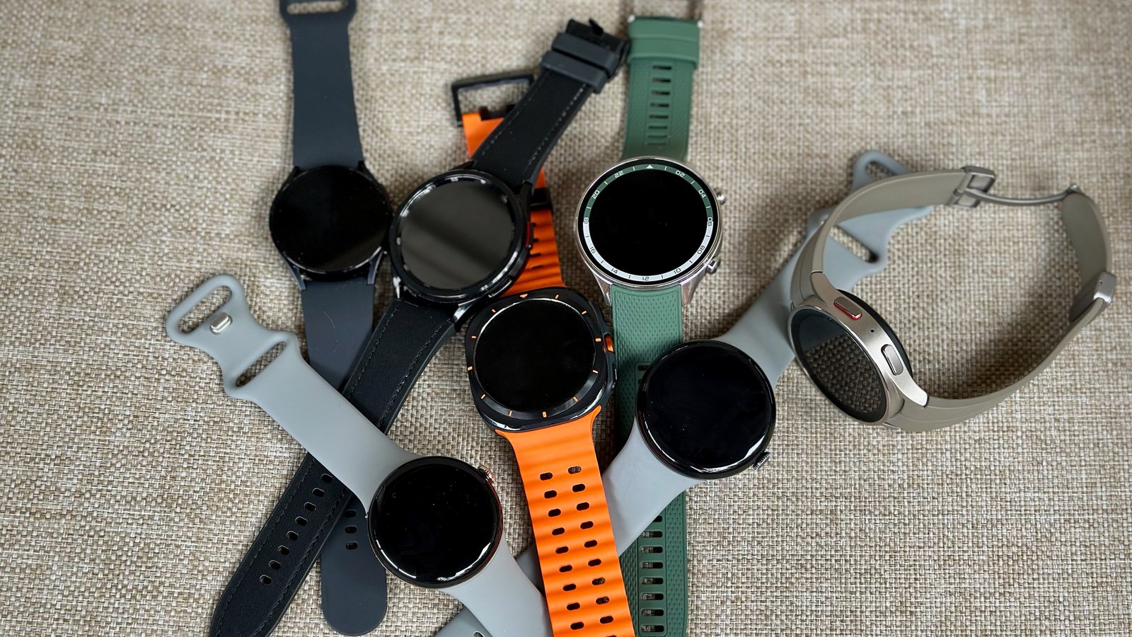 What we think from Android & Wear OS smartwatches in 2025 6 A pile of Wear OS watches: The Samsung Galaxy Watch Ultra, 6, 6 Classic, and 5 Pro; the Google Pixel Watch 3 and 2; and the OnePlus Watch 2R.
