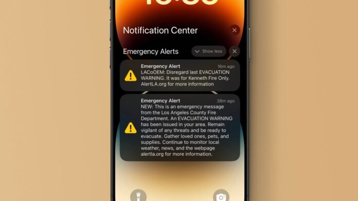 All iPhone users in Los Angeles were accidentally sent an evacuation alert