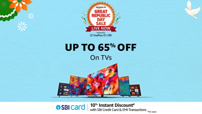 Amazon Great Republic Day Sale is LIVE: Unlock amazing deals Amazon Great Republic Day Sale is LIVE: Unlock amazing deals on the best TVs from Samsung, LG, Sony and other top brands