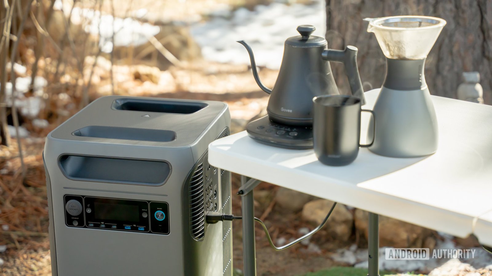 Making coffee with Anker SOLIX F3800 Plus 1