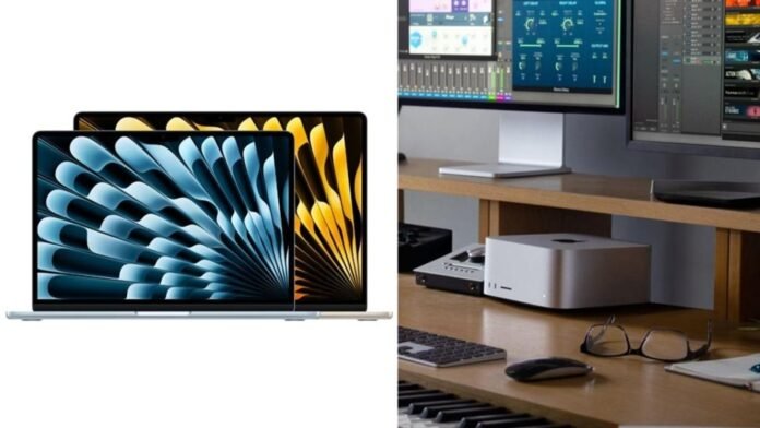 Apple MacBook Air M4, Mac Studio, iPad Air M3, and Apple