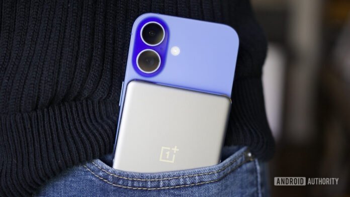 An Android phone company makes my favorite iPhone accessory The OnePlus Slim Magnetic Power Bank on an iPhone 16.