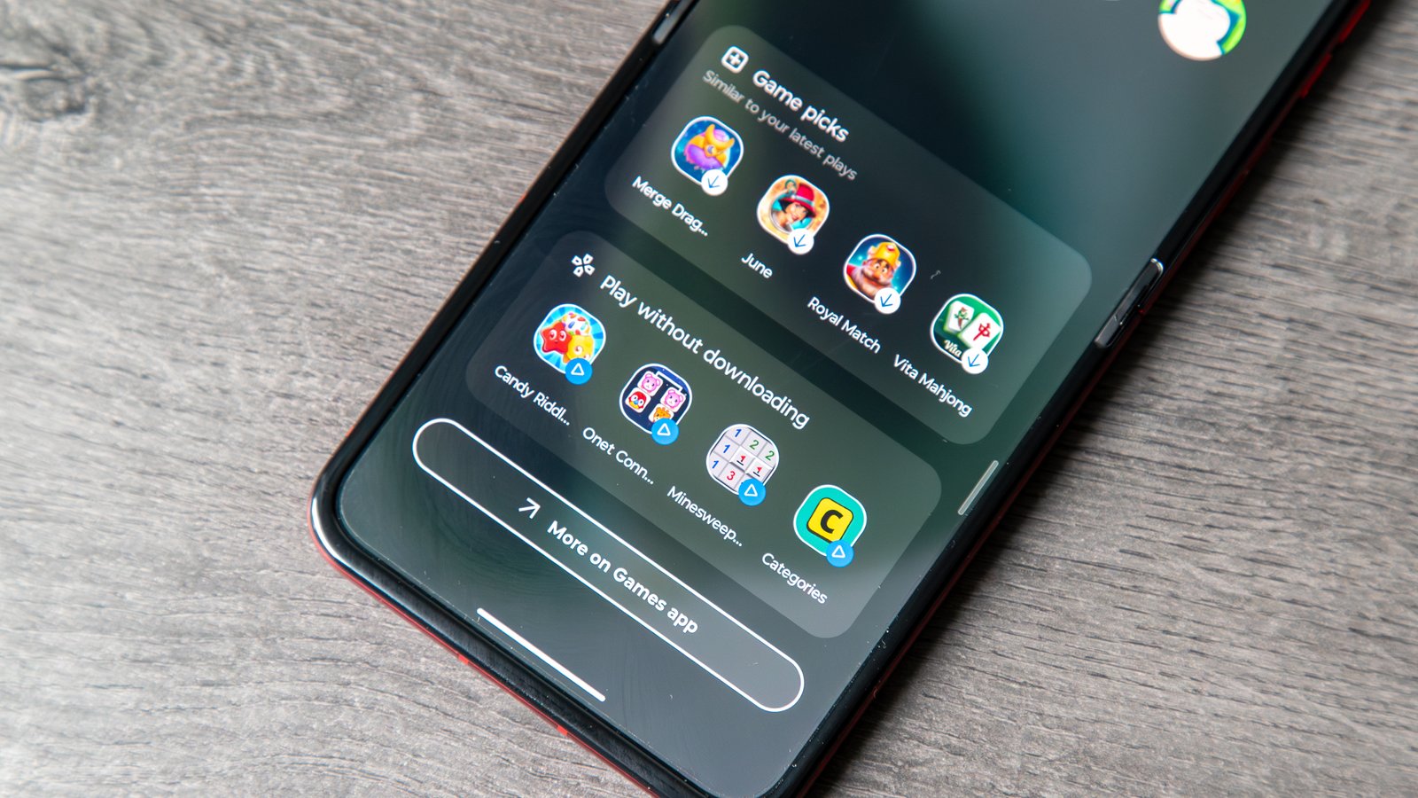 First 10 issues to do with the Motorola Razr 2025 collection 4 The Games folder on the Razr Ultra 2025.