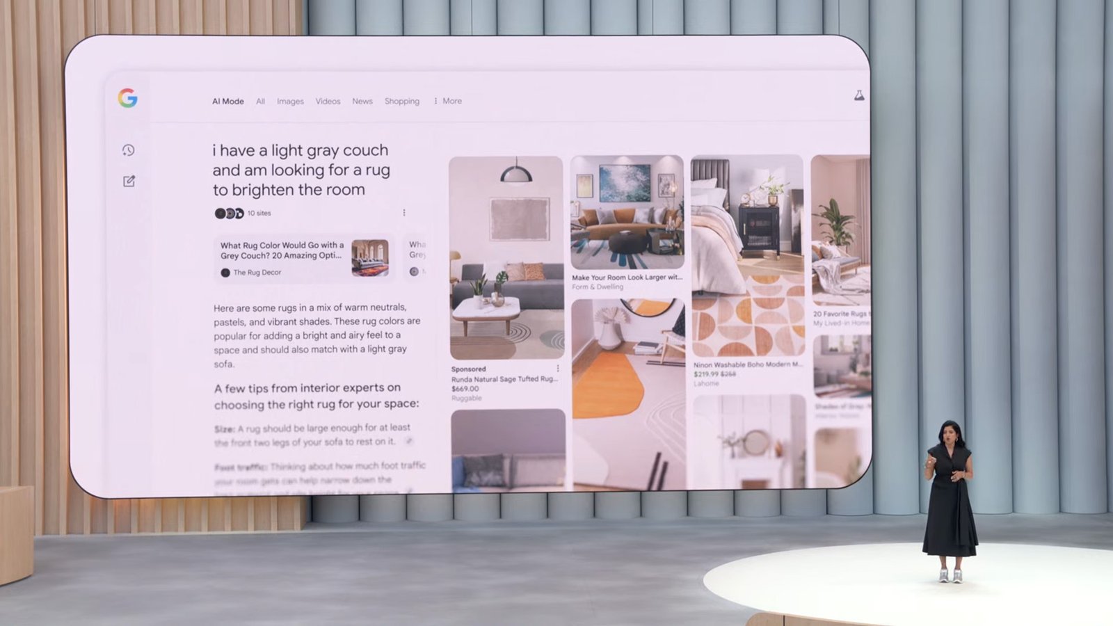 Google I/O 2025: The largest bulletins from AI to Android XR 7 Shopping using the new Google AI Mode search on stage at Google I/O 2025