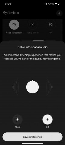 Audio settings