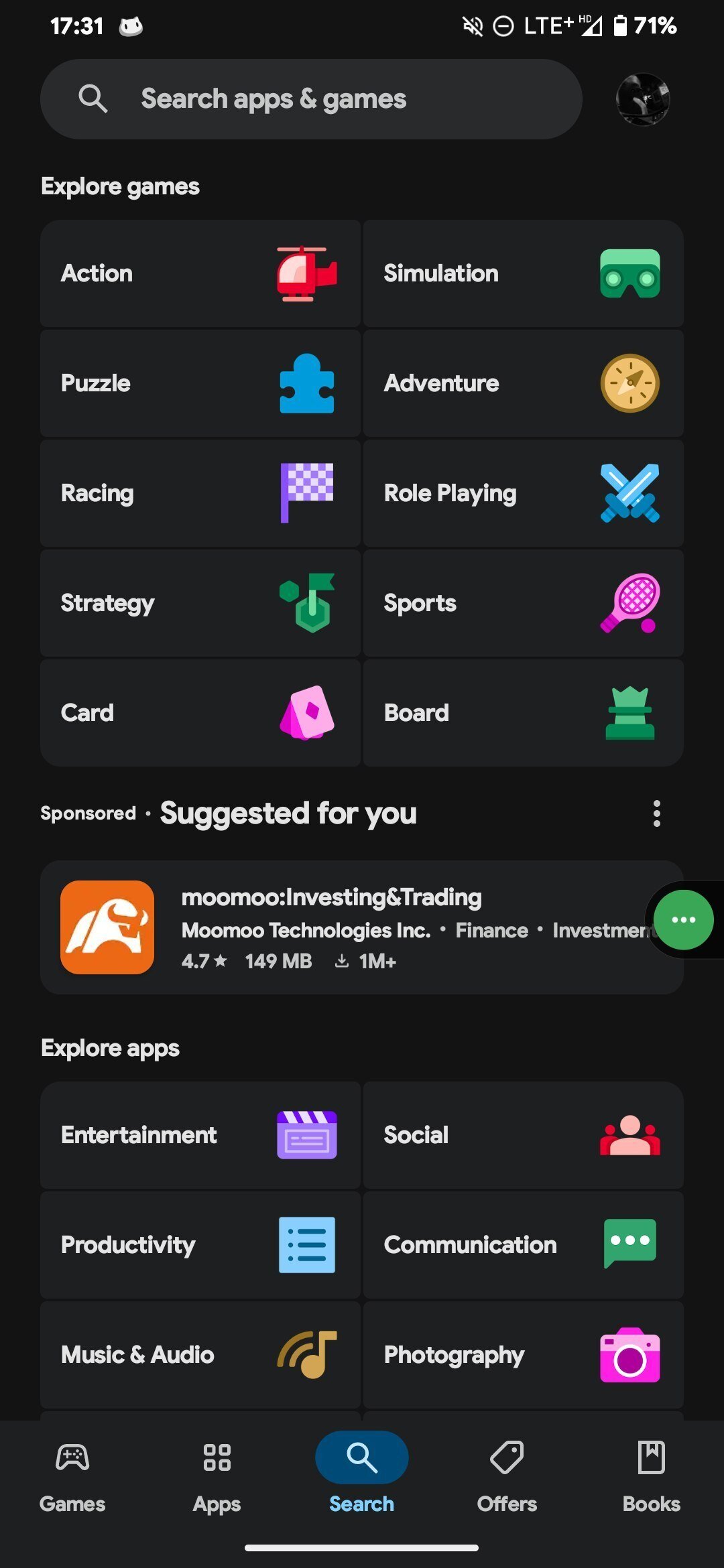 Google Play Store Search Tab 2