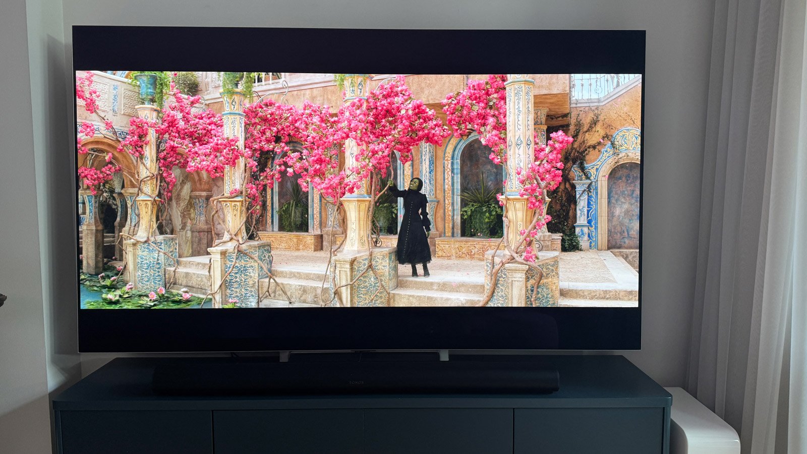 A scene from the movie Wicked shown on the LG G5 OLED TV