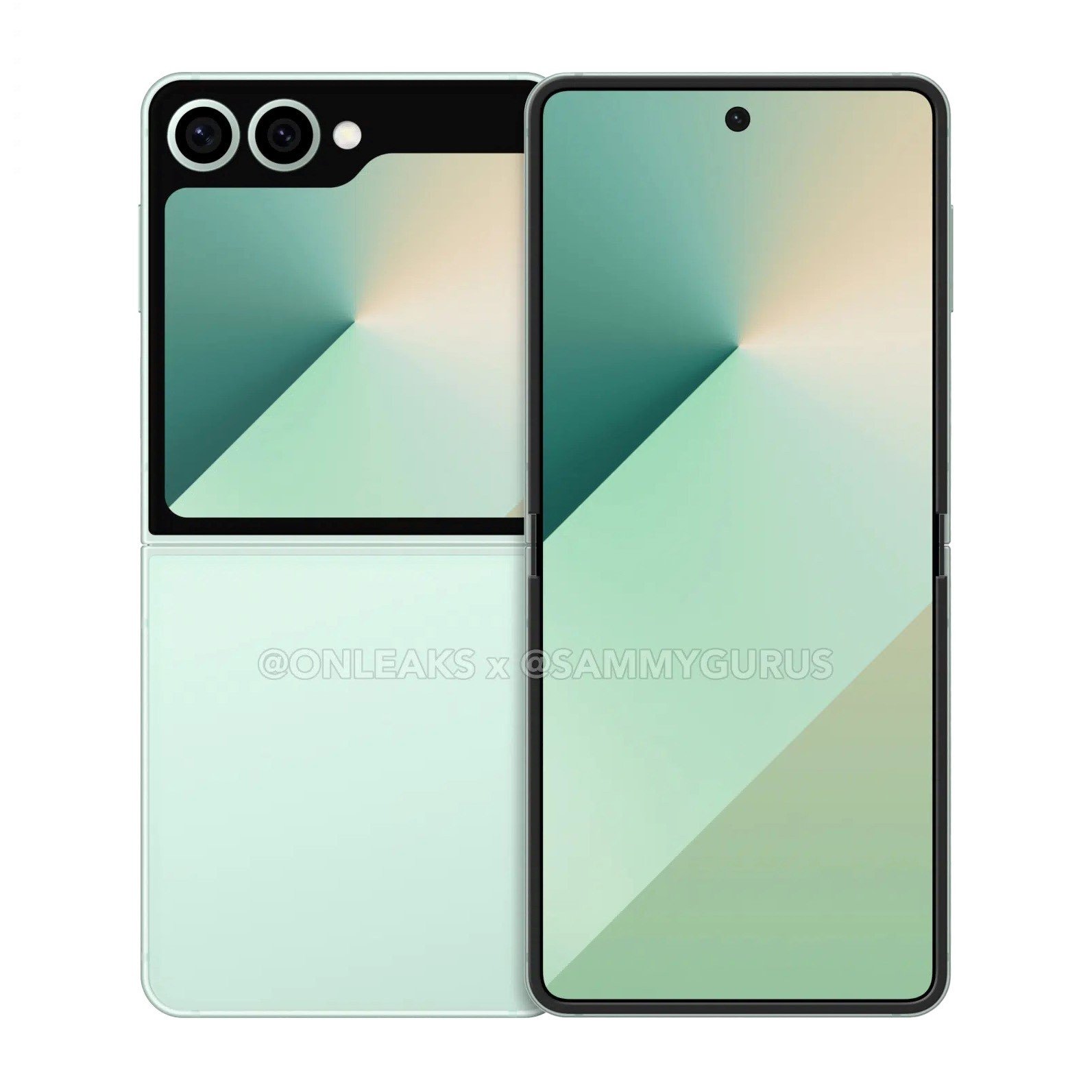 Leaked render of the Galaxy Z Flip 7