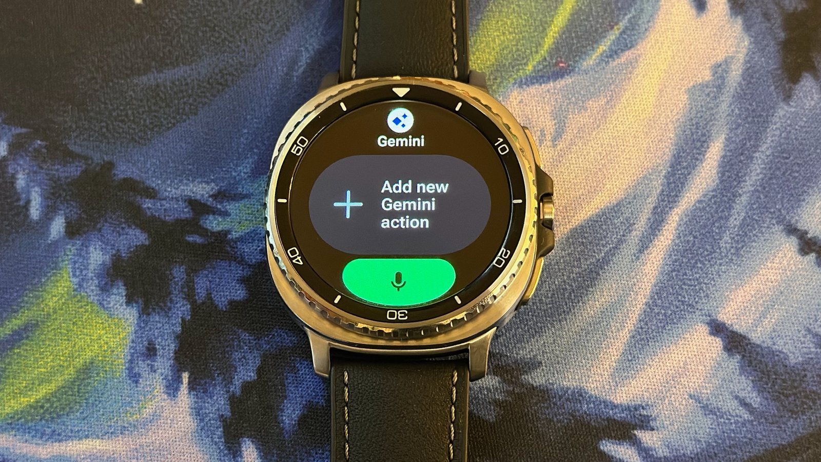 The Gemini widget on the Samsung Galaxy Watch 8 Classic