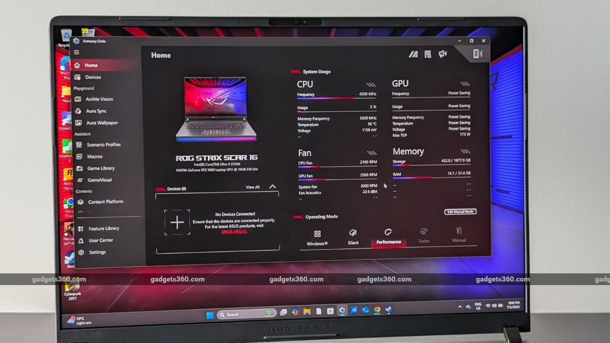 asus rog strix scar 16 2025 review9 AsusROGStrixScar162025