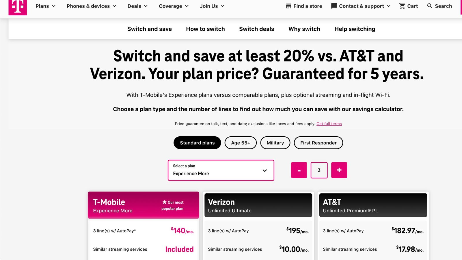T Mobile Switch save ads