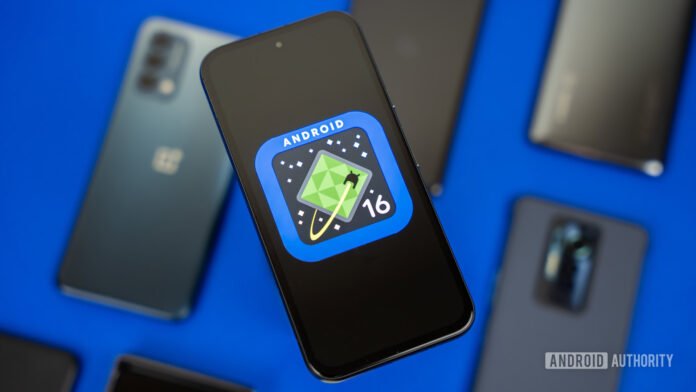 Android 16 has an annoying notification bug, but a fix Android 16 logo on smartphone 04