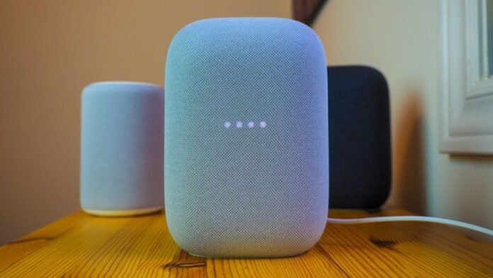 Nest speakers light up with Gemini colors, making it look Nest speakers light up with Gemini colors, making it look new again
