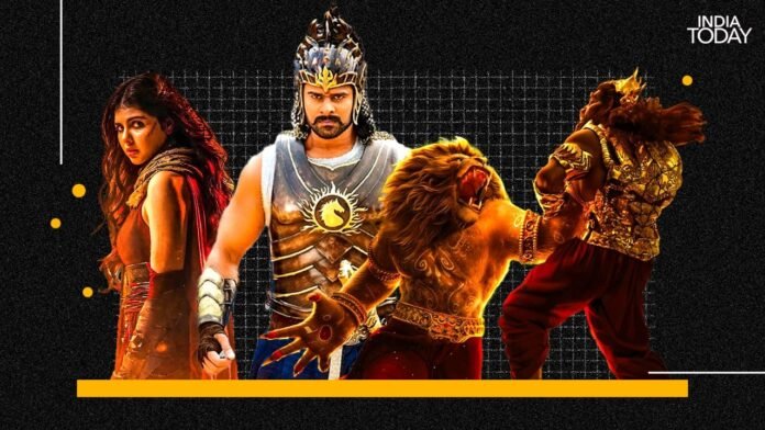 Indian cinema cinematic universes mythology folklore Baahubali Stree Hanu-Man Mahavatar Narasimha